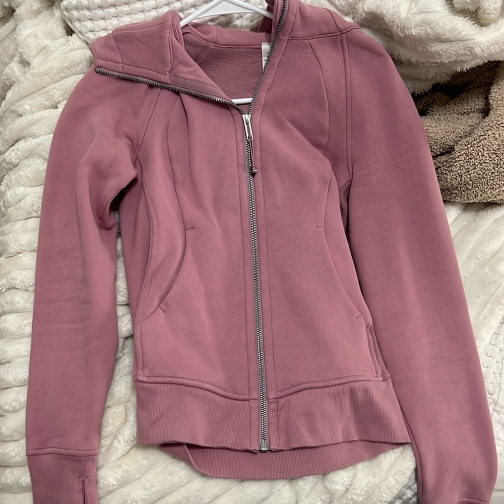 Hooded lululemon jacket pink size 2
